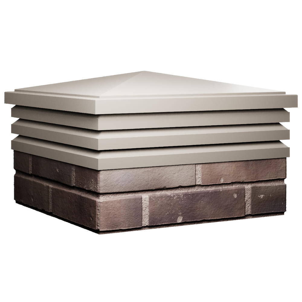 Колпак Zking Бона ХайТек Бежевый на столб 2х2 кирпича (513х513мм) в Нальчике фото