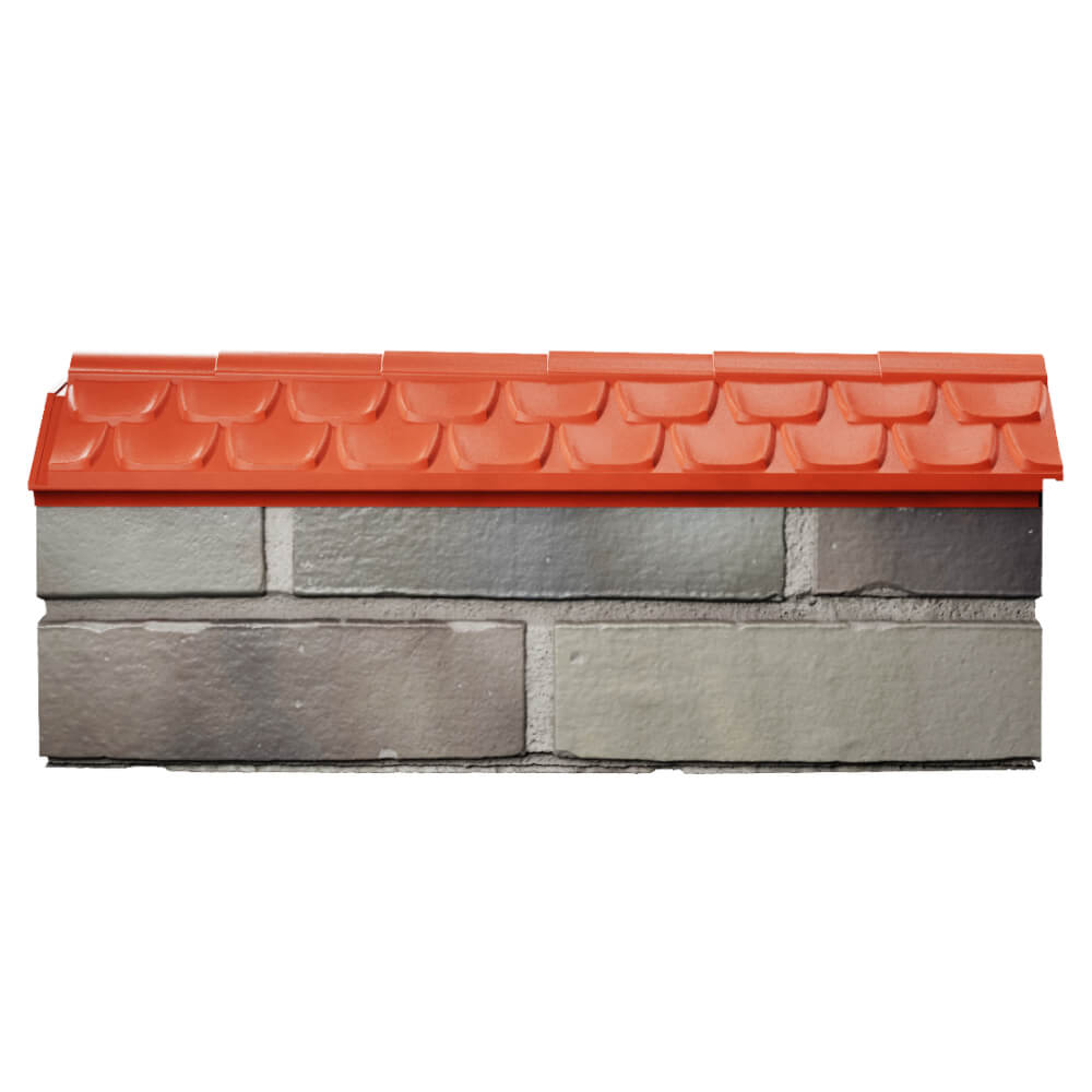 Парапет Zking Эльбрус Красный с посадкой на 0.5 кирпича (130мм) в Нальчике фото