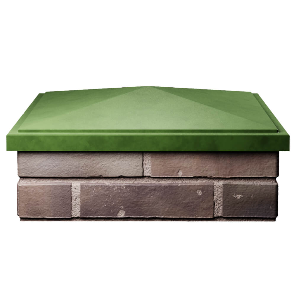 Колпак Zking БонаМоно Зеленый на столб 2х2 кирпича (515х515, 530х530мм) Нальчик фото