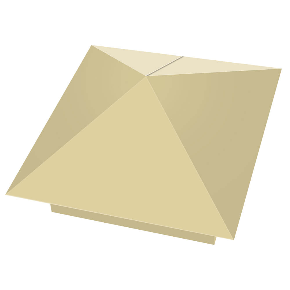 Колпак металлический 400х400мм RAL1014 Бежевый заборный Нальчик фото