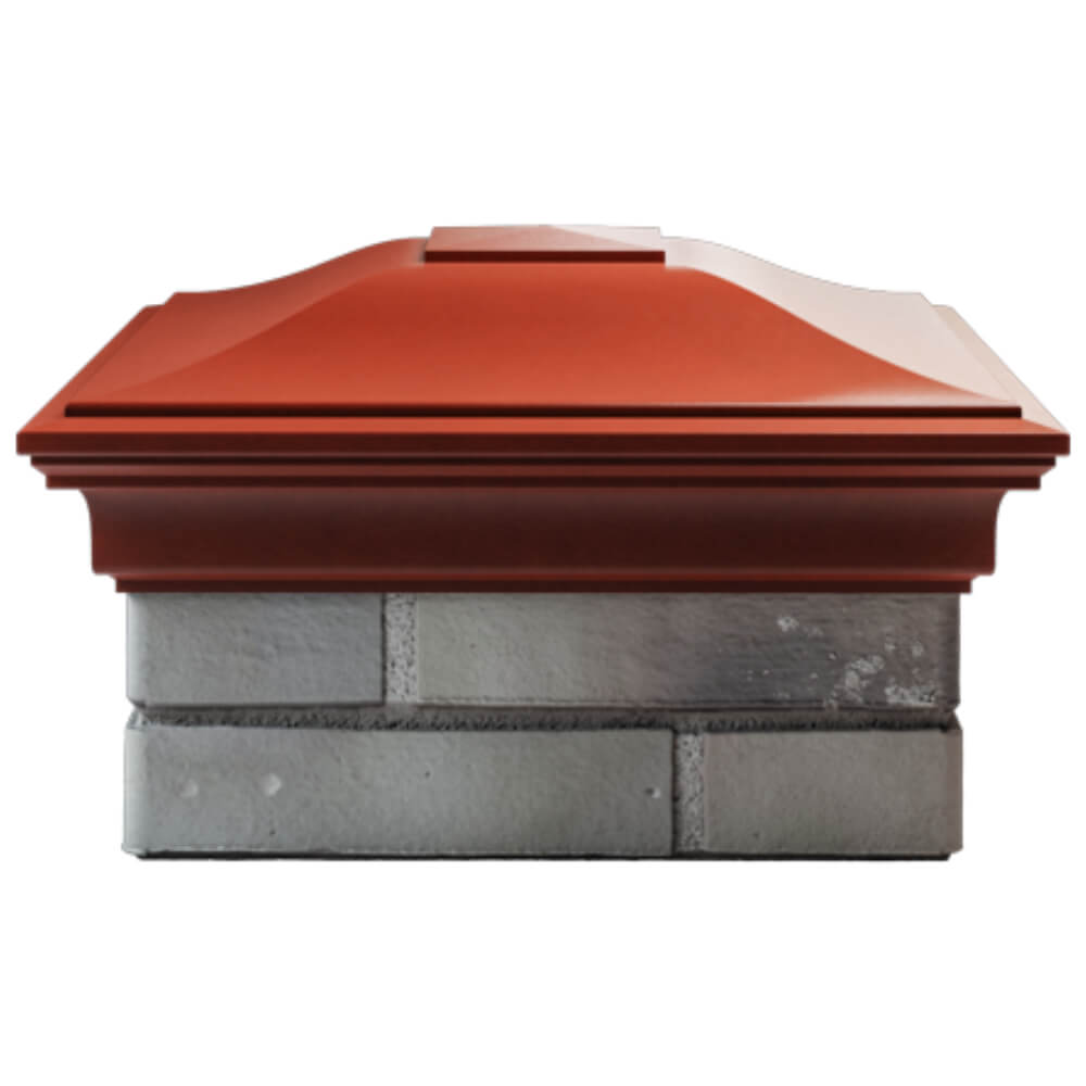 Колпак Zking Монблан Красный на столб 1.5х1.5 кирпича (385х385мм) Нальчик фото