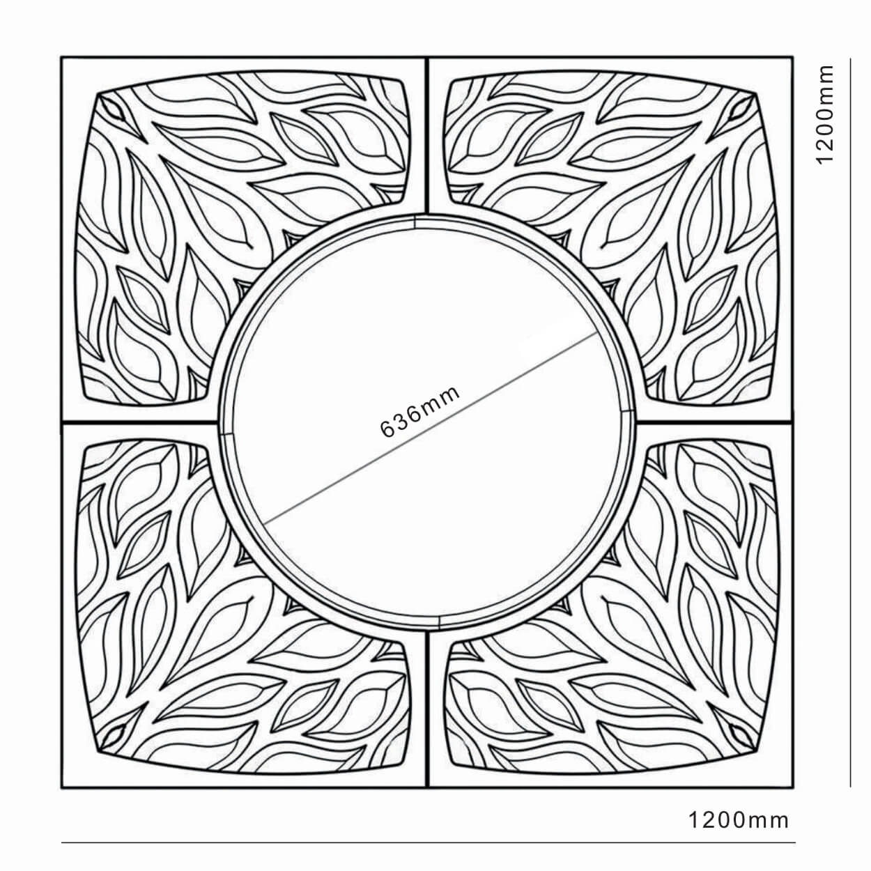 Приствольная решетка для дерева ZKING CRUST 1.2х1.2м Черная в Нальчике фото