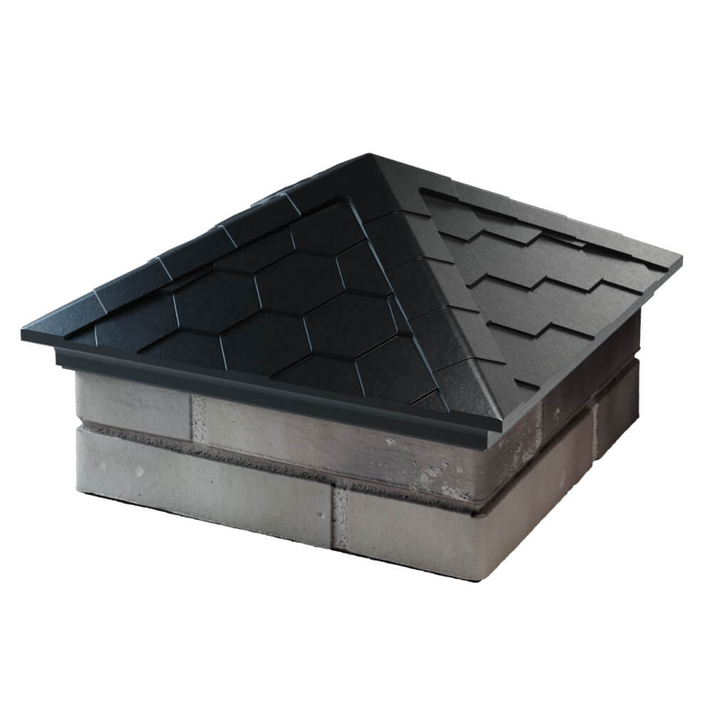 Колпак Zking Эверест Черный на столб 1.5х1.5 кирпича (390х390мм) в Нальчике фото