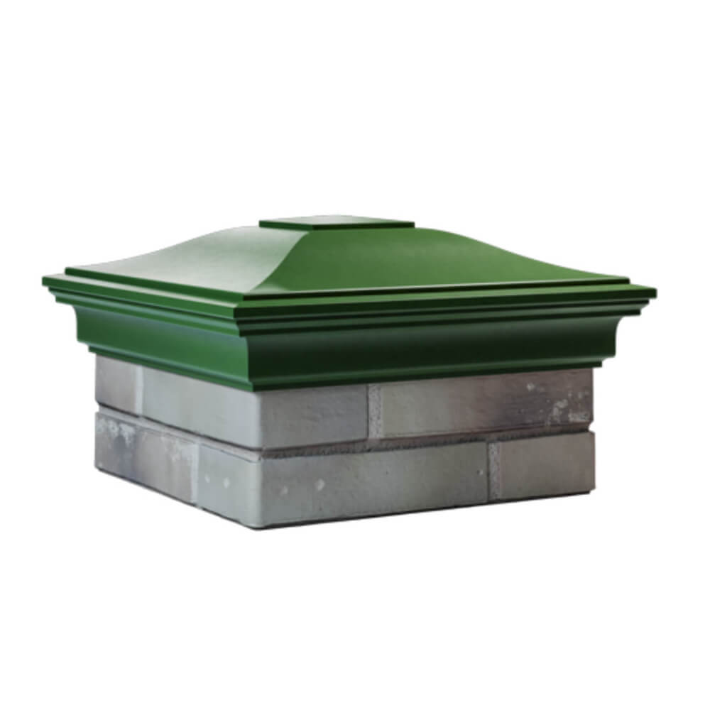 Колпак Zking Монблан Зеленый на столб 1.5х1.5 еврокирпича 0.7НФ (355х355мм) в Нальчике фото