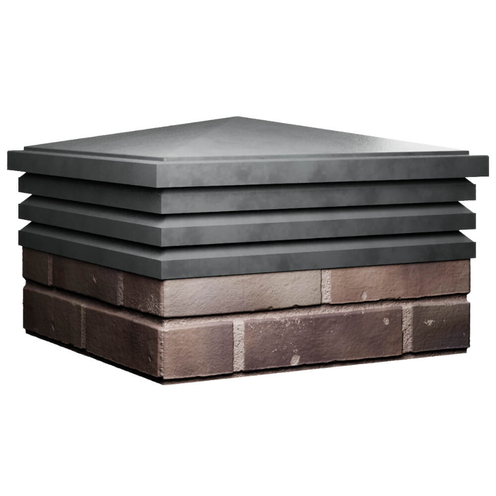 Колпак Zking Бона ХайТек Серый на столб 2х2 кирпича (513х513мм) в Нальчике фото