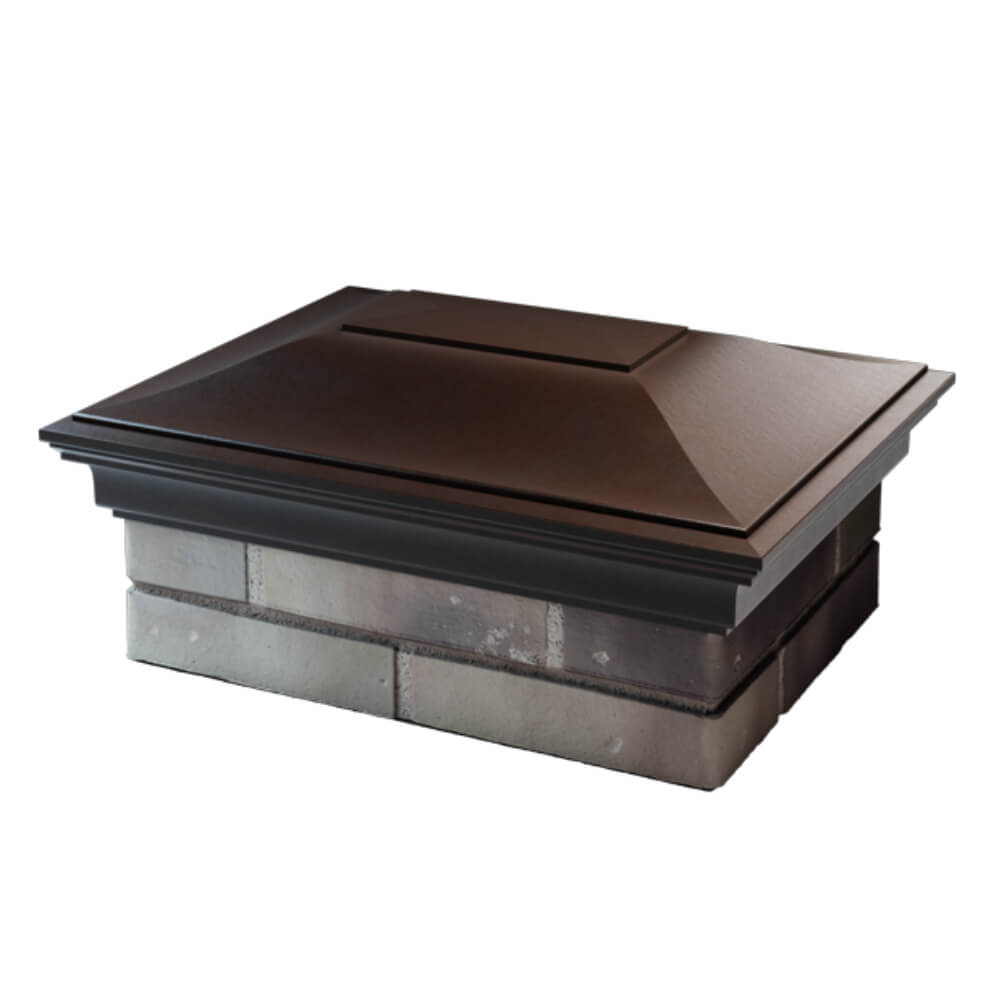 Колпак Zking Монблан Коричневый на столб 2х1.5 кирпича (515х385мм) в Нальчике фото