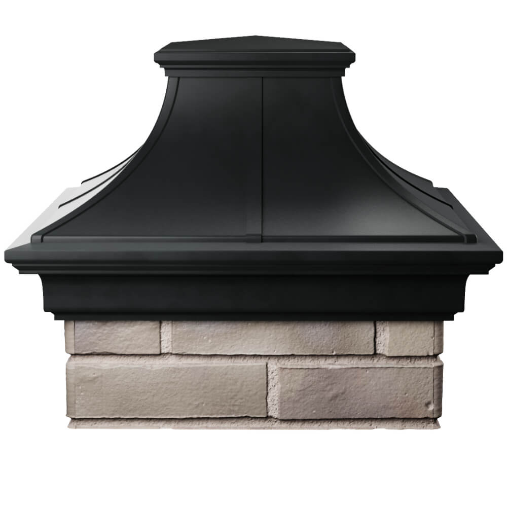 Колпак Zking Монблан Премиум Черный на столб 1.5х1.5 кирпича (385х385мм) Нальчик фото