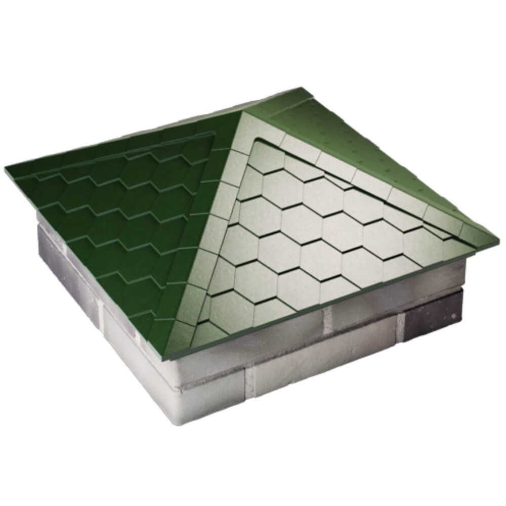Колпак Zking Эверест Зеленый на столб 2х2 кирпича (535х535мм) Нальчик фото