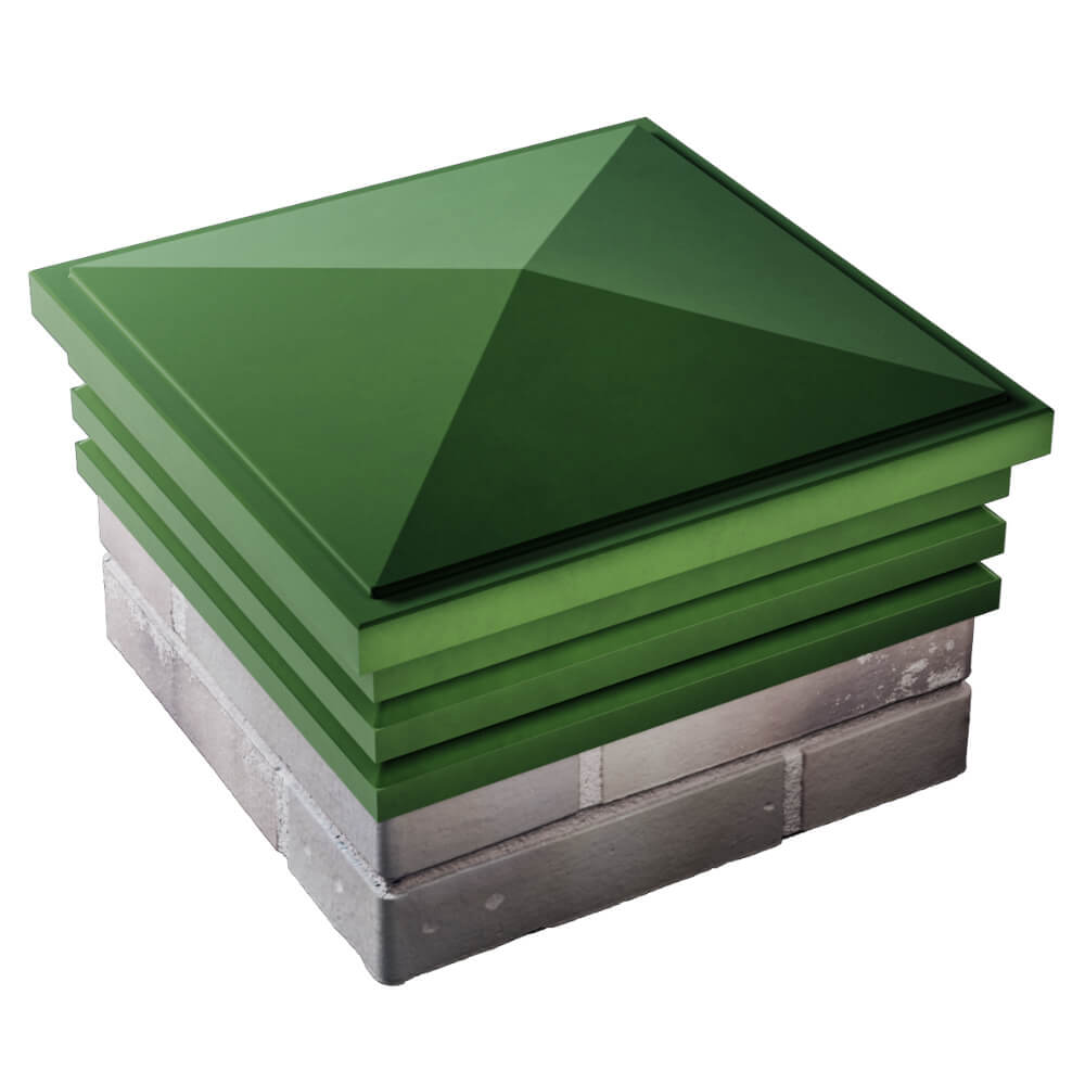 Колпак Zking Бона ХайТек Зеленый на столб 1.5х1.5 кирпича (385х385мм) в Нальчике фото