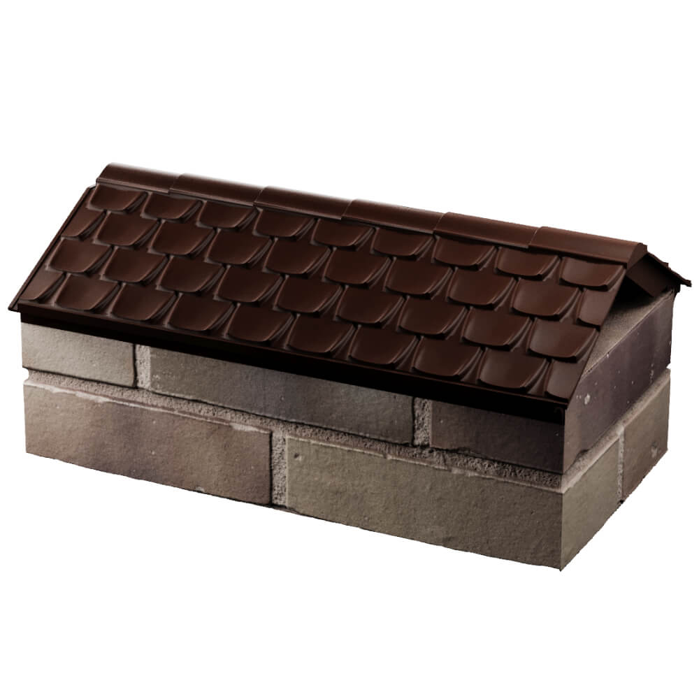 Парапет Zking Эльбрус Коричневый с посадкой на 1 кирпич (255мм) в Нальчике фото