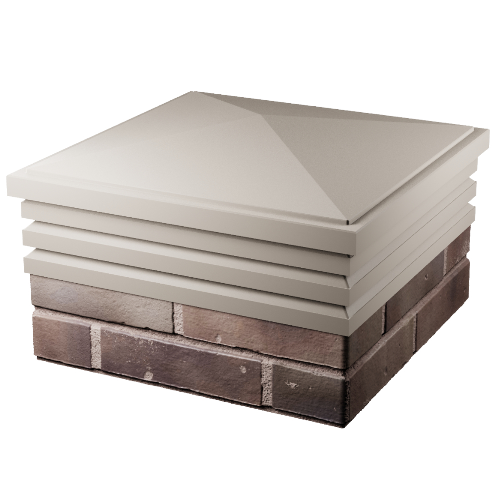 Колпак Zking Бона ХайТек Бежевый на столб 2х2 кирпича (513х513мм) в Нальчике фото