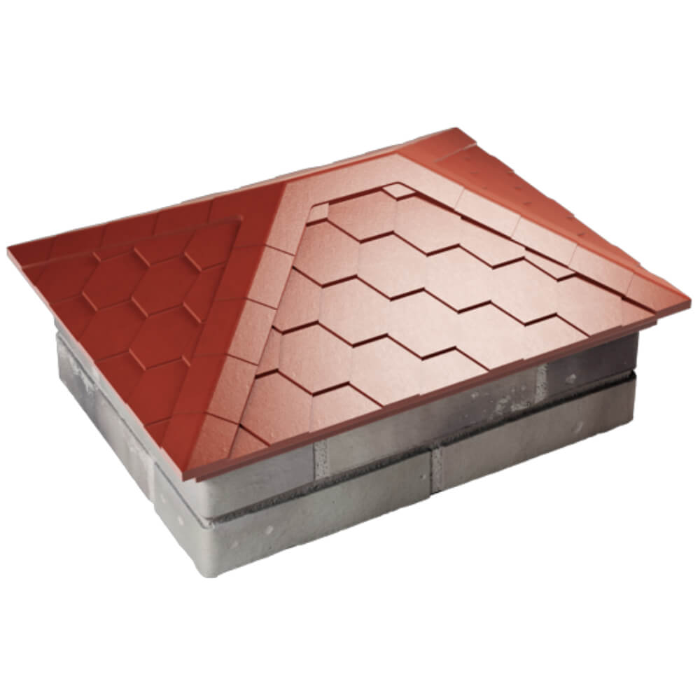 Колпак Zking Эверест Красный на столб 2х1.5 кирпича (520х390мм) Нальчик фото