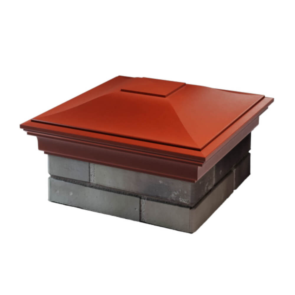 Колпак Zking Монблан Красный на столб 1.5х1.5 еврокирпича 0.7НФ (355х355мм) в Нальчике фото