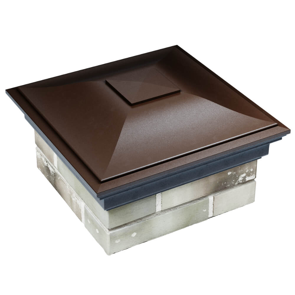 Колпак Zking Монблан Коричневый на столб 1.5х1.5 кирпича (385х385мм) в Нальчике фото