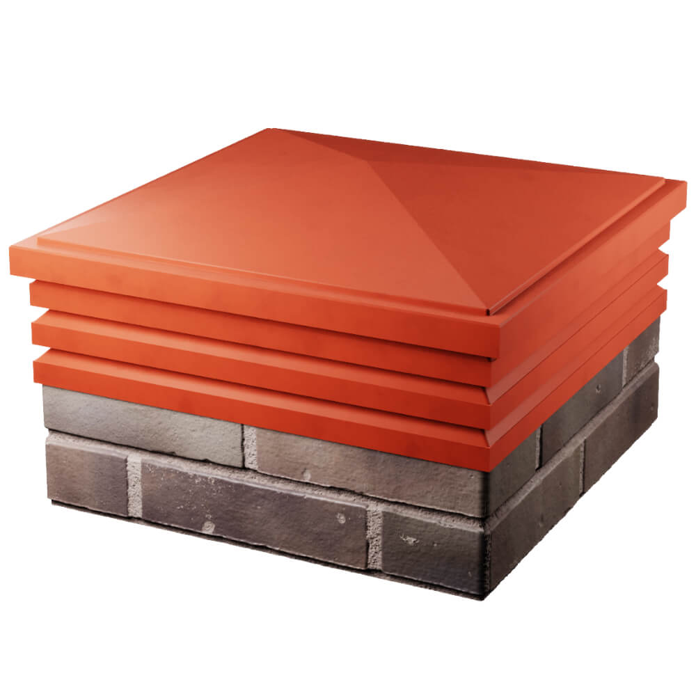 Колпак Zking Бона ХайТек Красный на столб 2х2 кирпича (513х513мм) в Нальчике фото