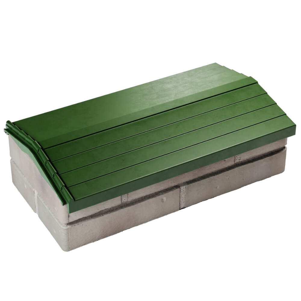 Парапет Zking Бона ХайТек Зеленый с посадкой на 1 кирпич (200/225/255мм) в Нальчике фото