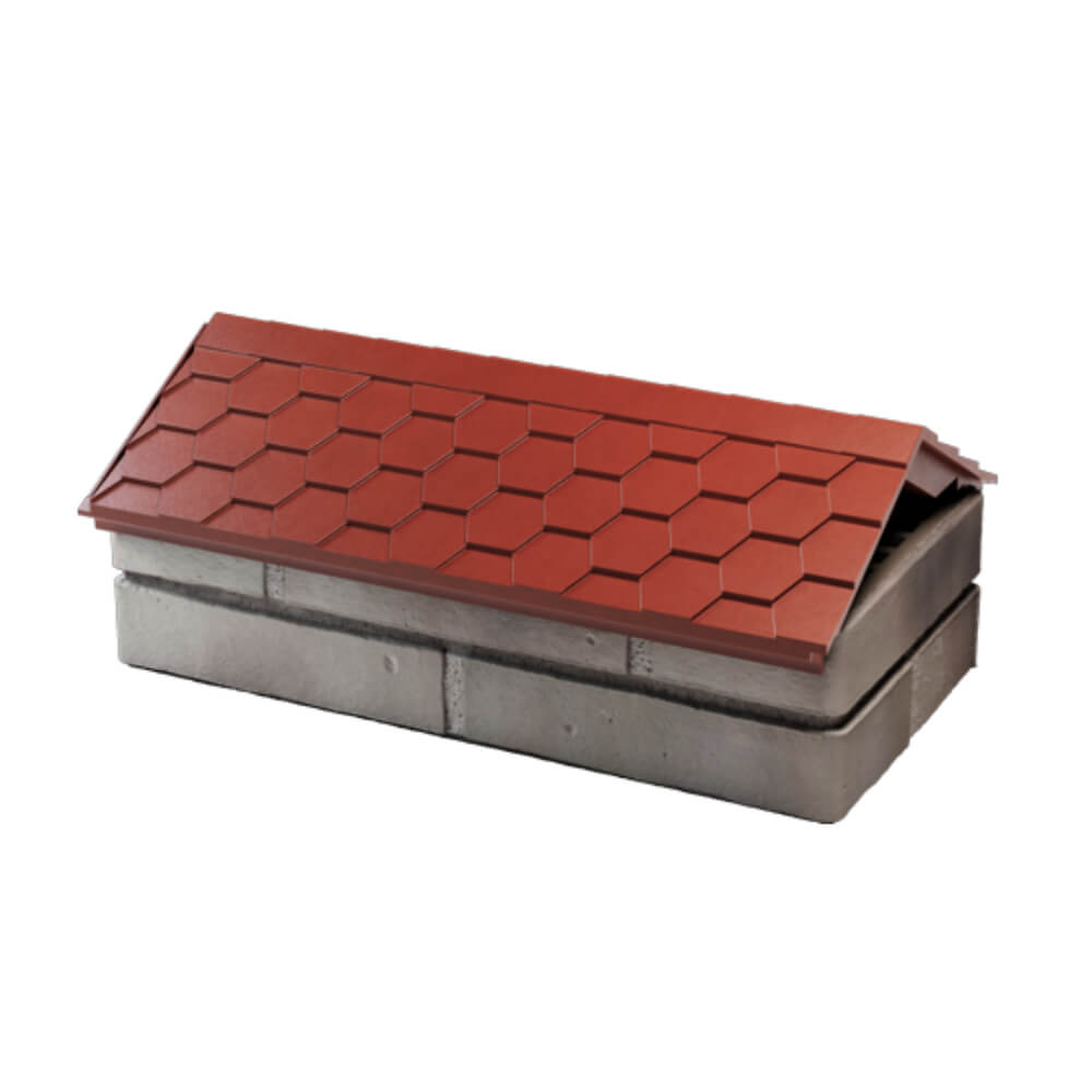 Парапет Zking Эверест Красный с посадкой на 1 кирпич (200/225/255мм) в Нальчике фото