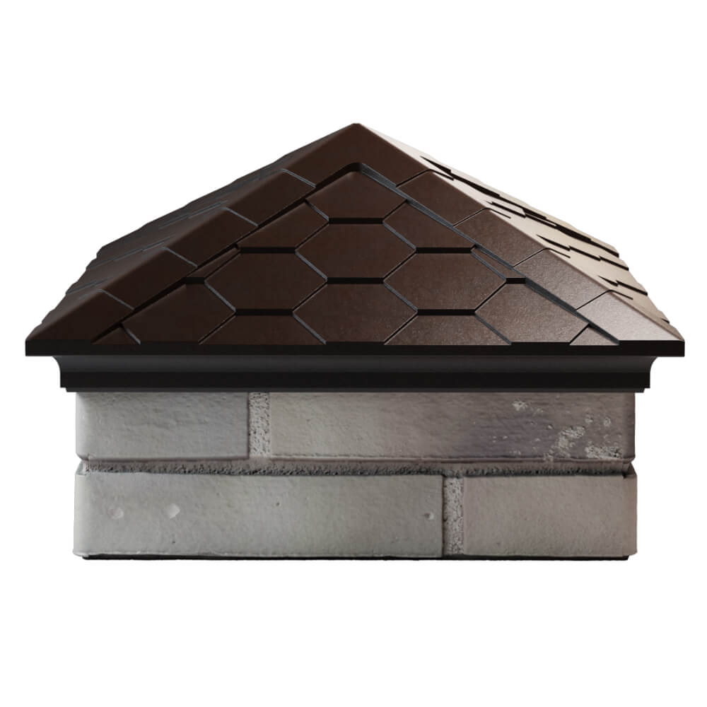 Колпак Zking Эверест Коричневый на столб 1.5х1.5 кирпича (390х390мм) Нальчик фото