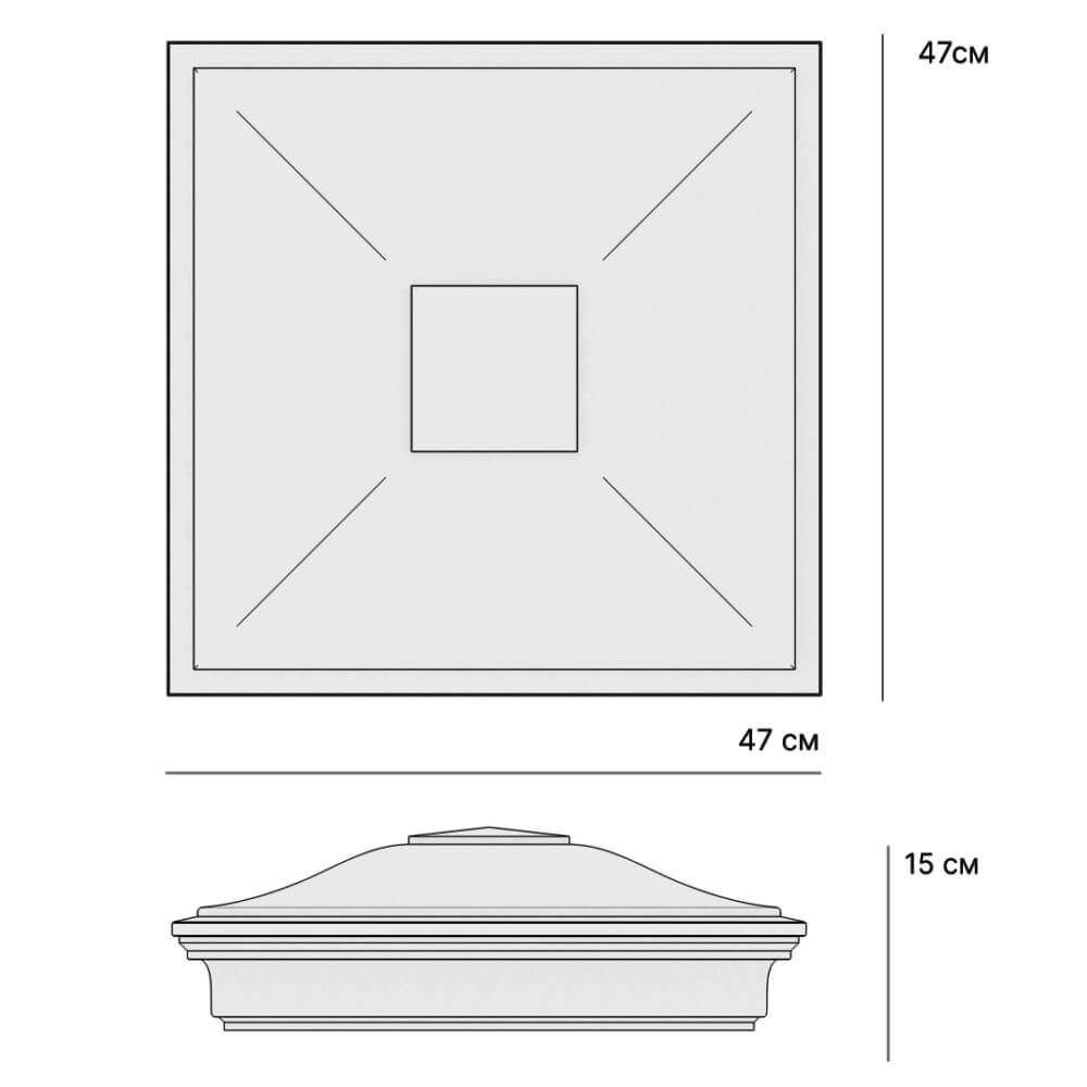 Колпак Zking Монблан Коричневый на столб 1.5х1.5 кирпича (385х385мм) в Нальчике фото