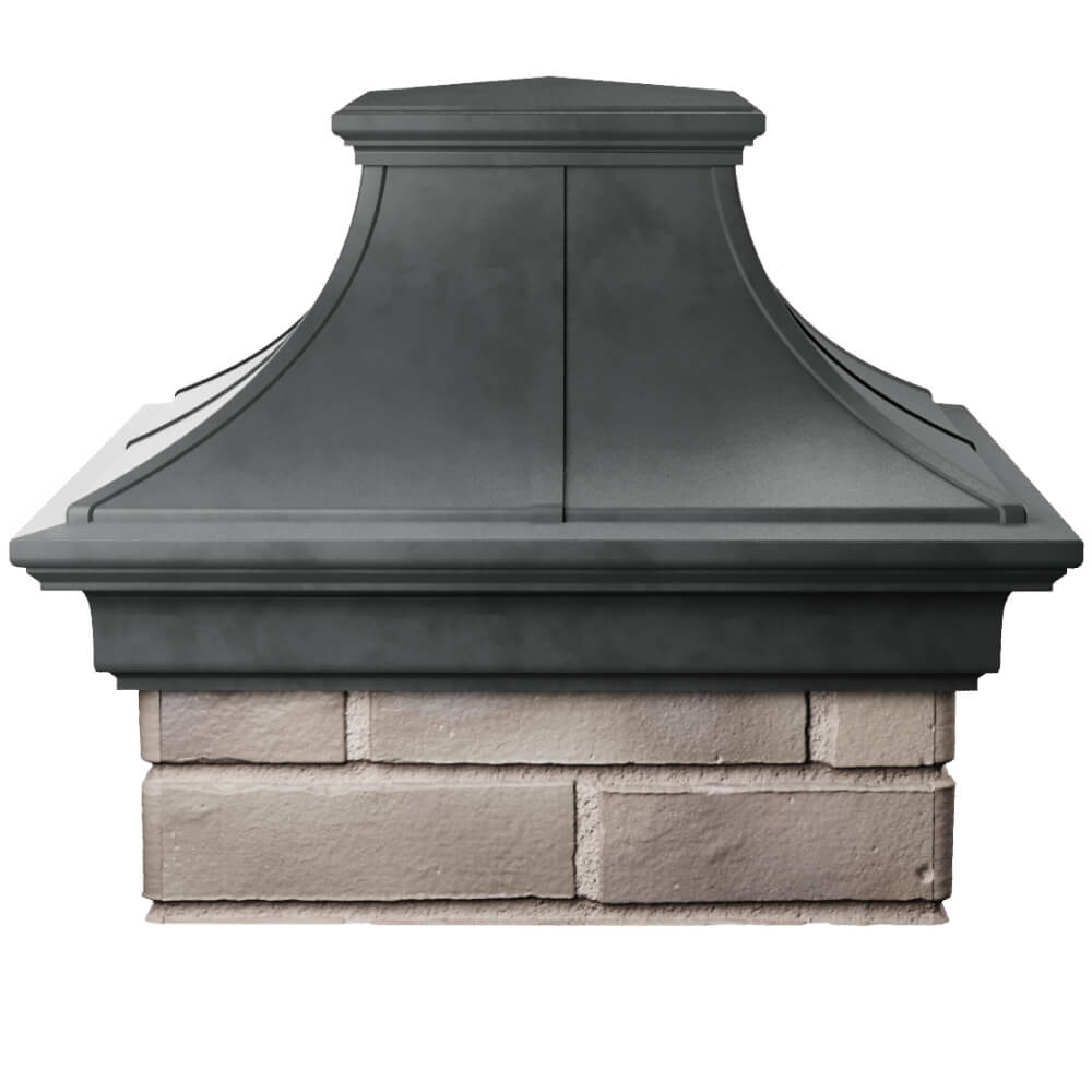 Колпак Zking Монблан Премиум Серый на столб 1.5х1.5 кирпича (385х385мм) Нальчик фото