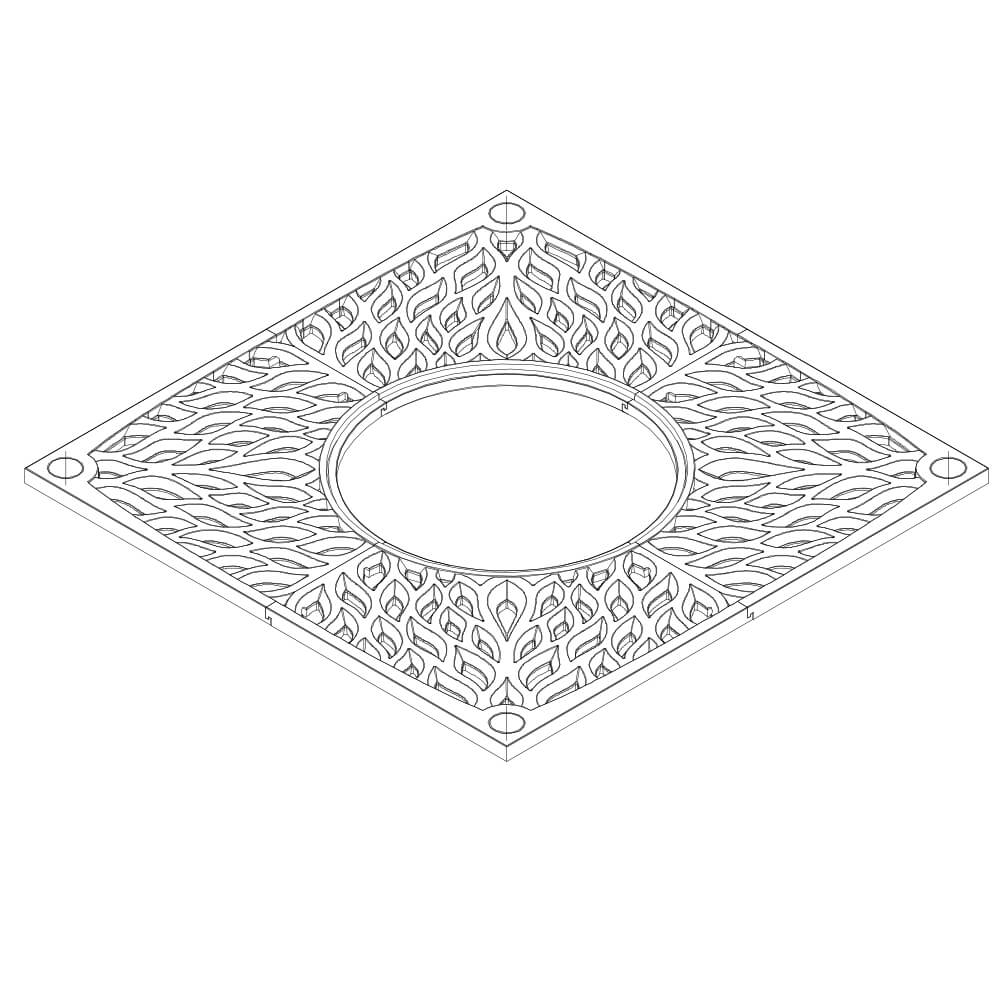 Приствольная решетка для дерева ZKING CRUST 2х2м Черная в Нальчике фото