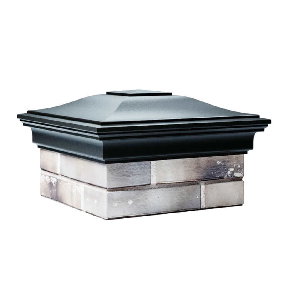 Колпак Zking Монблан Черный на столб 1.5х1.5 еврокирпича 0.7НФ (355х355мм) в Нальчике фото