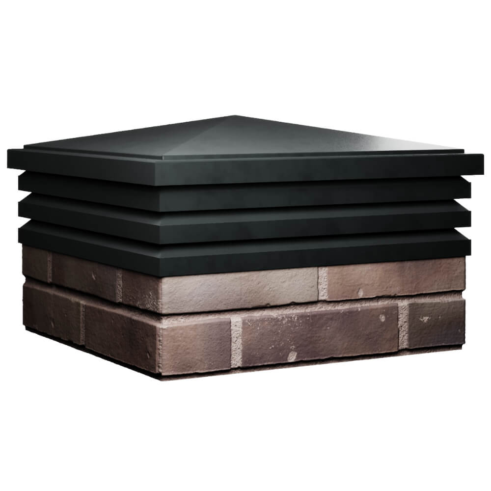 Колпак Zking Бона ХайТек Черный на столб 2х2 кирпича (513х513мм) в Нальчике фото