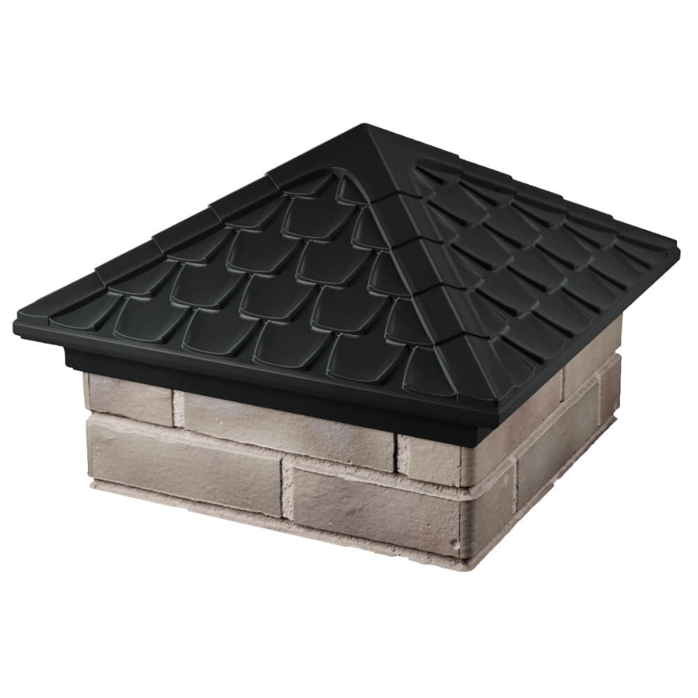 Колпак Zking Эльбрус Черный на столб 1.5х1.5 кирпича (385х385мм) в Нальчике фото