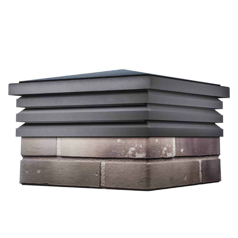 Колпак Zking Бона ХайТек Серый на столб 1.5х1.5 кирпича (385х385мм) в Нальчике фото