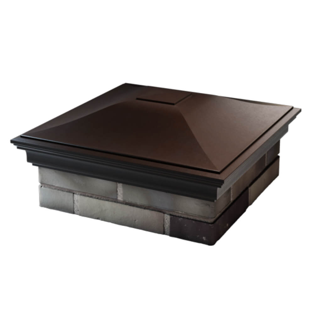 Колпак Zking Монблан Коричневый на столб 2х2 кирпича (515х515мм) в Нальчике фото