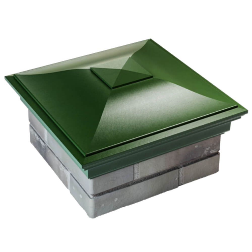 Колпак Zking Монблан Зеленый на столб 1.5х1.5 кирпича (385х385мм) в Нальчике фото