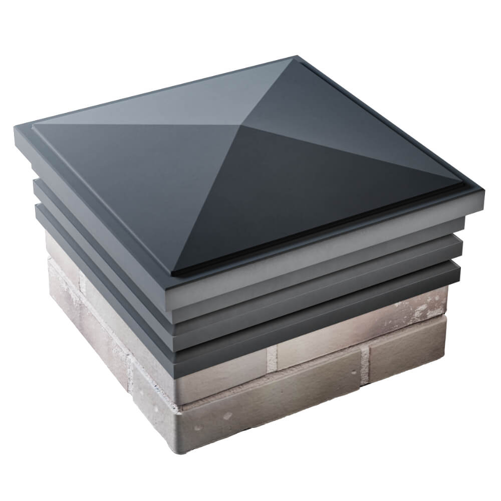 Колпак Zking Бона ХайТек Серый на столб 1.5х1.5 кирпича (385х385мм) в Нальчике фото