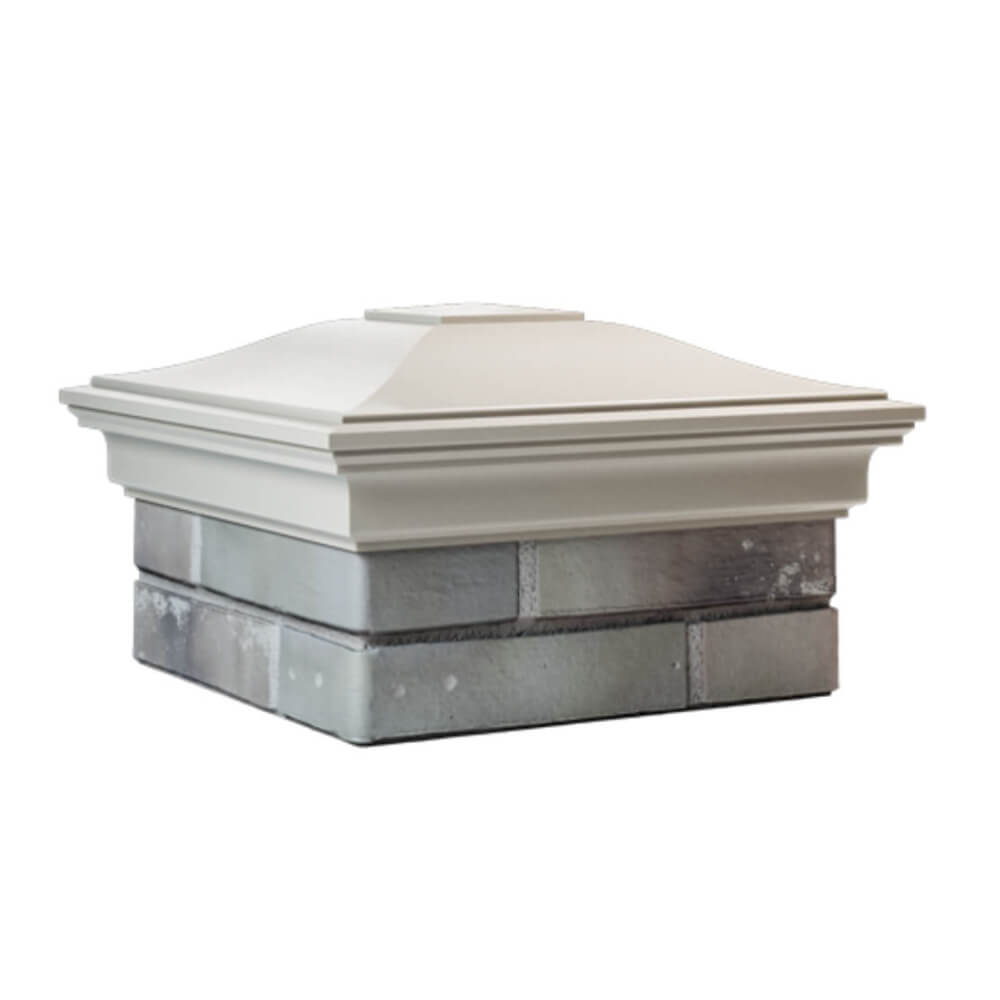 Колпак Zking Монблан Бежевый на столб 1.5х1.5 еврокирпича 0.7НФ (355х355мм) в Нальчике фото