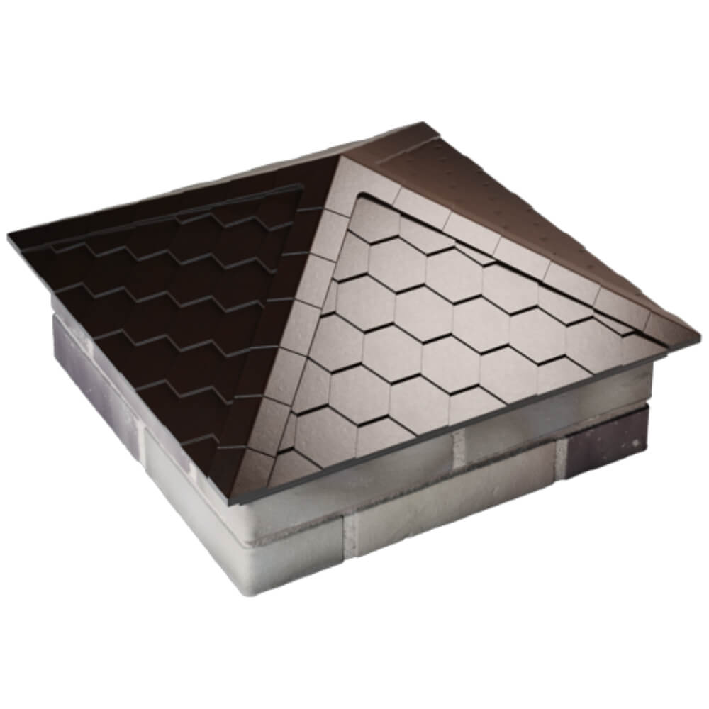 Колпак Zking Эверест Коричневый на столб 2х2 кирпича (535х535мм) Нальчик фото