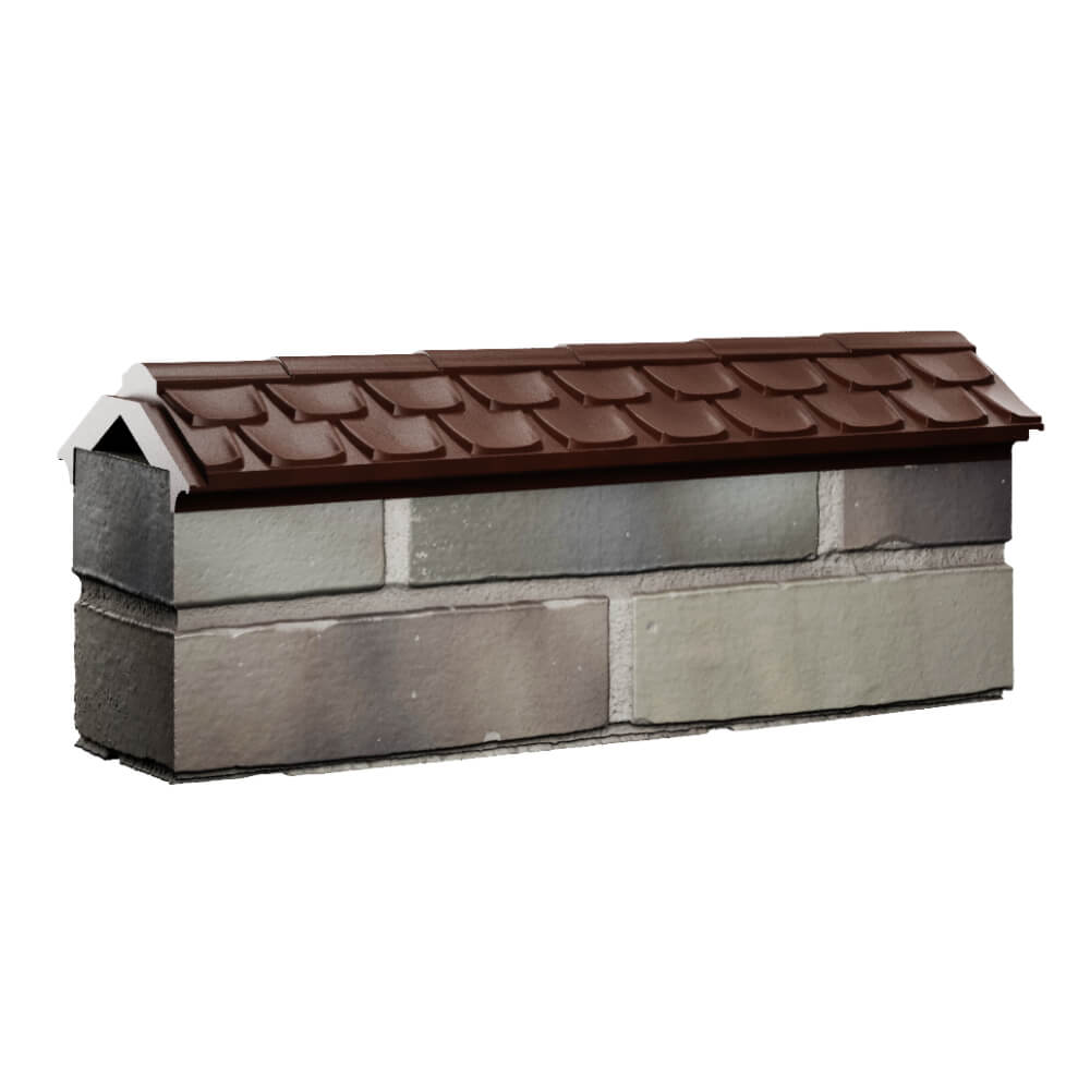 Парапет Zking Эльбрус Коричневый с посадкой на 0.5 кирпича (130мм) Нальчик фото