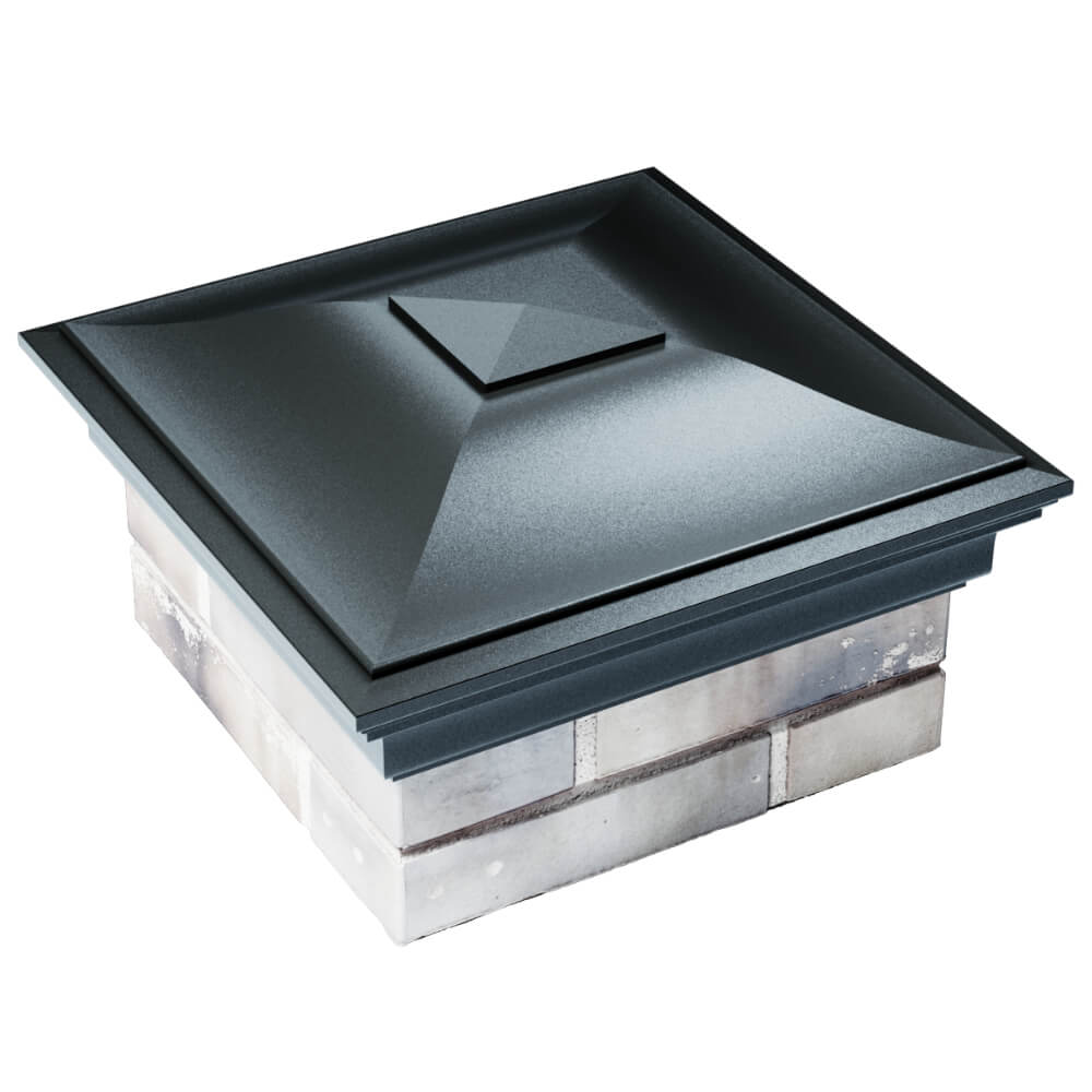 Колпак Zking Монблан Черный на столб 1.5х1.5 кирпича (385х385мм) в Нальчике фото