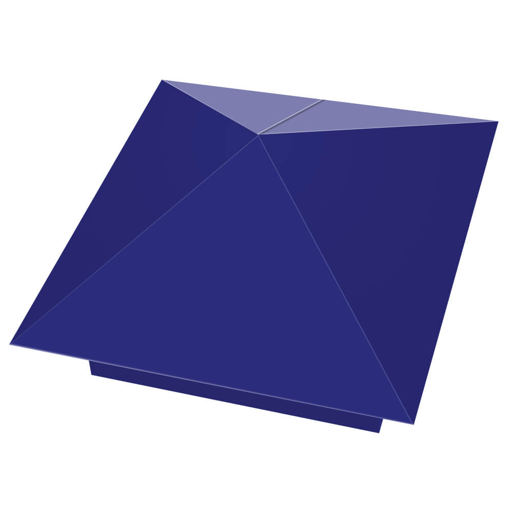 Колпак металлический 400х400мм RAL5002 Синий Ультрамарин заборный Нальчик фото