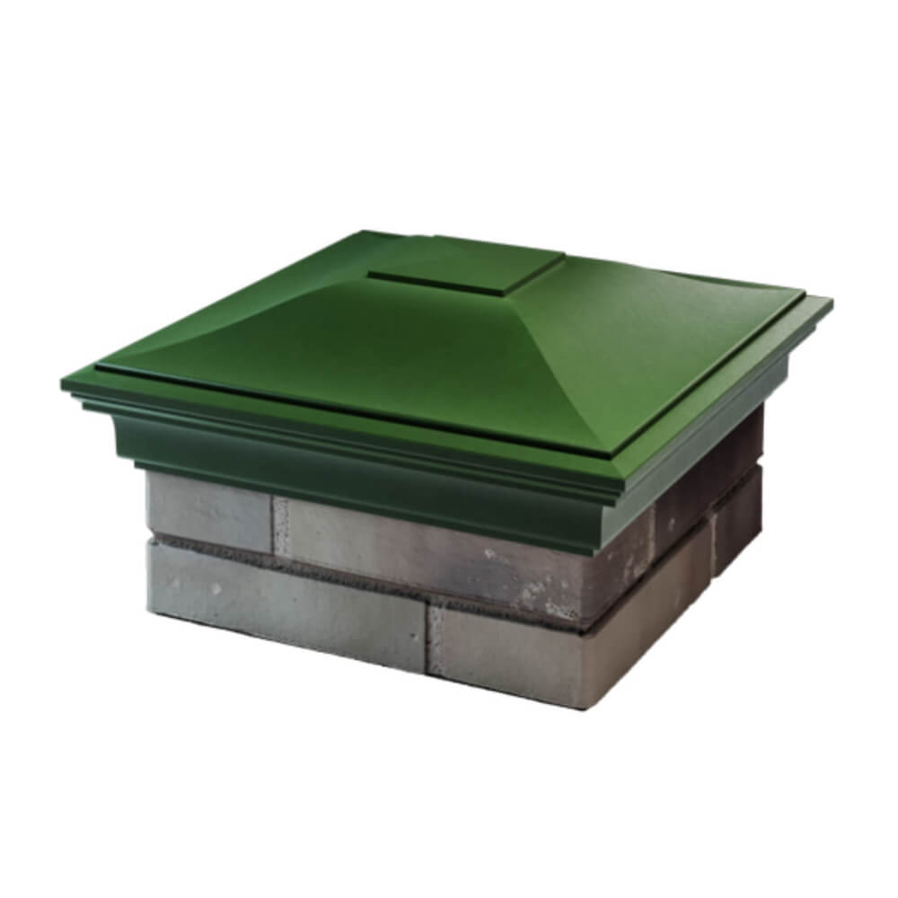 Колпак Zking Монблан Зеленый на столб 1.5х1.5 еврокирпича 0.7НФ (355х355мм) в Нальчике фото