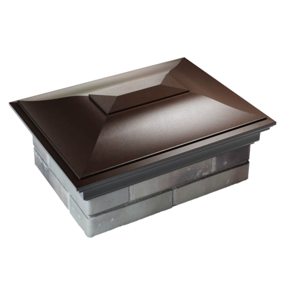 Колпак Zking Монблан Коричневый на столб 2х1.5 кирпича (515х385мм) Нальчик фото