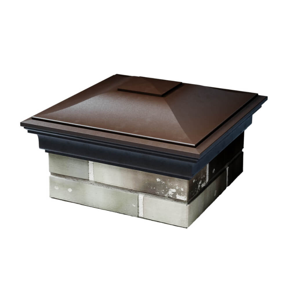 Колпак Zking Монблан Коричневый на столб 1.5х1.5 еврокирпича 0.7НФ (355х355мм) в Нальчике фото