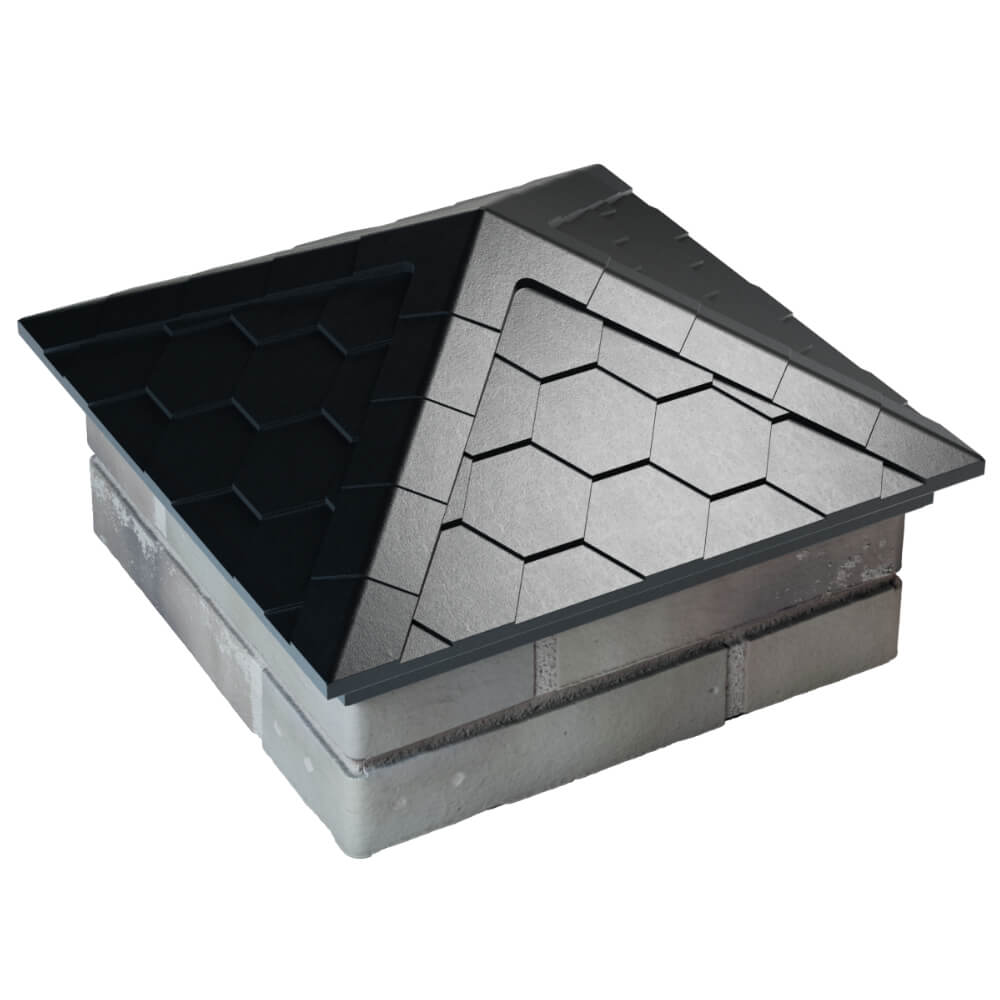 Колпак Zking Эверест Черный на столб 1.5х1.5 кирпича (390х390мм) в Нальчике фото