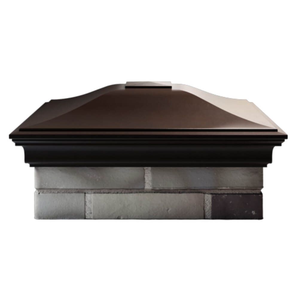 Колпак Zking Монблан Коричневый на столб 2х2 кирпича (515х515мм) в Нальчике фото
