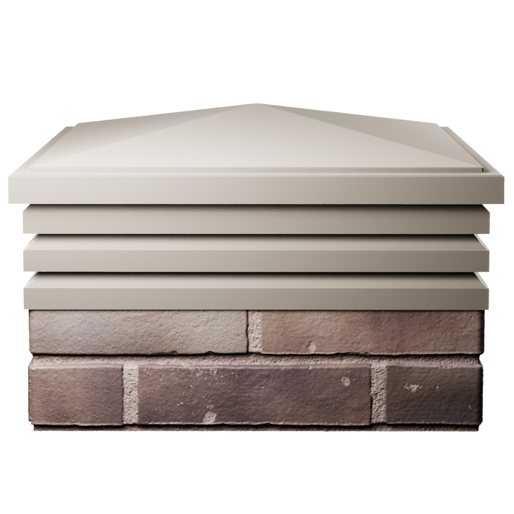 Колпак Zking Бона ХайТек Бежевый на столб 2х2 кирпича (513х513мм) Нальчик фото