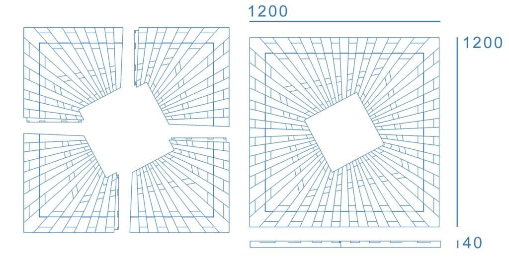 Приствольная решетка для дерева ZKING ATMOSPHERE 1.2х1.2м Серая в Нальчике фото