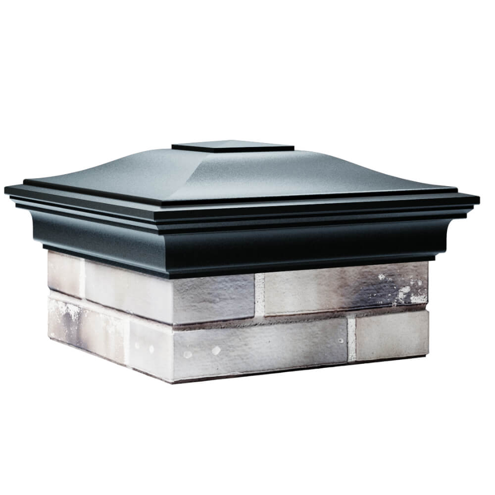 Колпак Zking Монблан Черный на столб 1.5х1.5 кирпича (385х385мм) в Нальчике фото