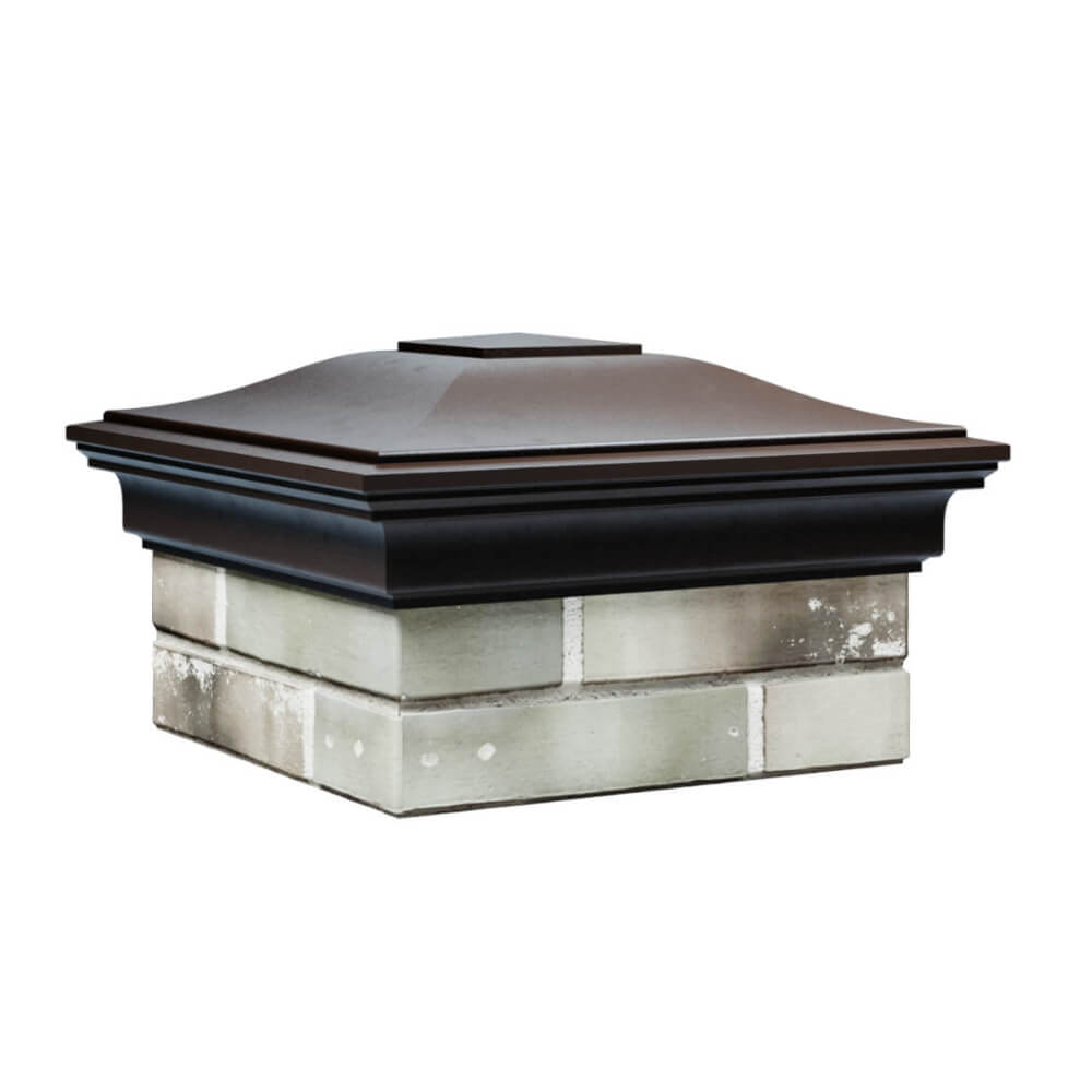 Колпак Zking Монблан Коричневый на столб 1.5х1.5 еврокирпича 0.7НФ (355х355мм) в Нальчике фото