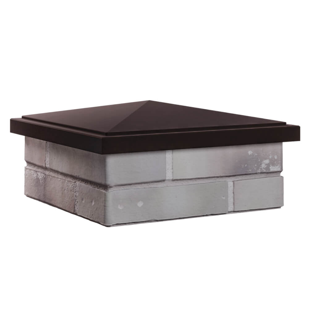 Колпак Zking БонаМоно Коричневый на столб 1.5х1.5 кирпича (385х385, 400х400мм) в Нальчике фото