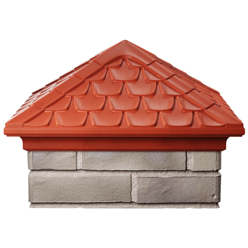 Колпак Zking Эльбрус Красный на столб 1.5х1.5 кирпича (385х385мм) Нальчик фото