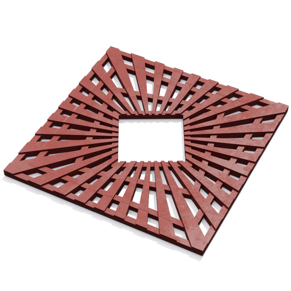 Приствольная решетка для дерева ZKING ATMOSPHERE 1.2х1.2м Красная в Нальчике фото