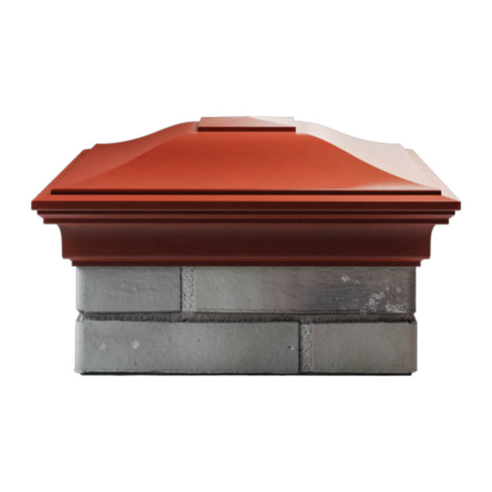Колпак Zking Монблан Красный на столб 1.5х1.5 еврокирпича 0.7НФ (355х355мм) Нальчик фото
